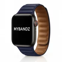   Apple Watch két részes mágneses bőróraszíj /mélykék/ 44/45/46/49 mm