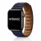 Apple Watch két részes mágneses bőróraszíj /mélykék/ 44/45/46/49 mm