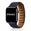 Apple Watch két részes mágneses bőróraszíj /mélykék/ 44/45/46/49 mm