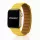 Apple Watch két részes mágneses bőróraszíj /sárga/ 44/45/46/49 mm