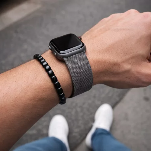 Apple Watch milánói fém óraszíj /antracitszürke/ 44/45/46/49 mm