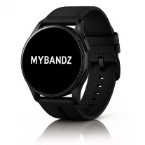 MYBANDZ Olasz prémium bőróraszíj / fekete / 22mm
