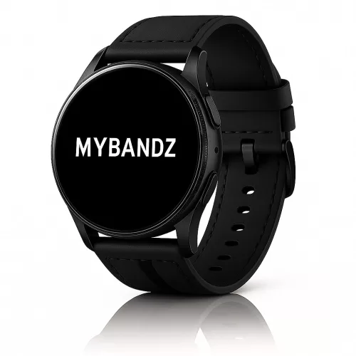 MYBANDZ Olasz prémium bőróraszíj / fekete / 22mm