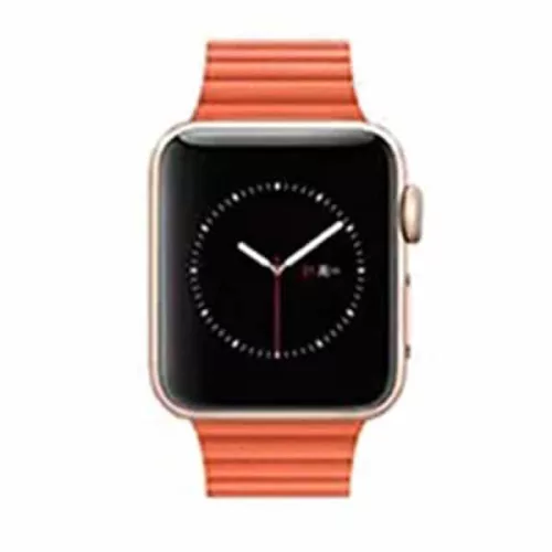 Apple Watch mágneses bőróraszíj /narancs/ 44/45/46/49 mm