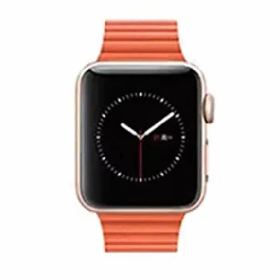 Apple Watch mágneses bőróraszíj /narancs/ 44/45/46/49 mm