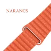 Apple Watch mágneses bőróraszíj /narancs/ 44/45/46/49 mm