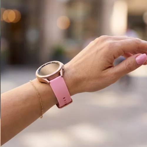 MYBANDZ Szilikon óraszíj fém csattal /baba-rózsaszín/ 20mm