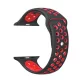 Apple Watch lélegző szilikon óraszíj /fekete-piros/ 40/41 és 42mm