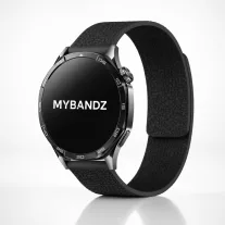 MYBANDZ Litchi mágneses szilikon óraszíj /fekete/ / 20mm
