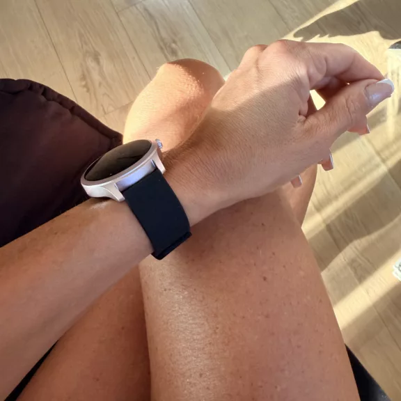 MYBANDZ Litchi mágneses szilikon óraszíj /fekete/ / 20mm