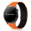 MYBANDZ Litchi mágneses szilikon óraszíj /narancs-fekete/ / 20mm
