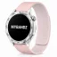 MYBANDZ Litchi mágneses szilikon óraszíj /púder-bézs/ / 20mm