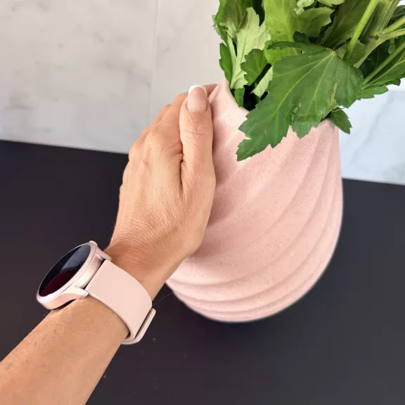 MYBANDZ Litchi mágneses szilikon óraszíj /púder-bézs/ / 20mm