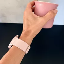   MYBANDZ Litchi mágneses szilikon óraszíj /púder-bézs/ / 20mm
