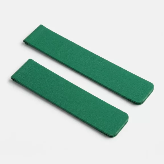 MYBANDZ Litchi mágneses szilikon óraszíj /sötétzöld-fekete/ / 20mm