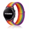 MYBANDZ Tépőzáras rugalmas szövet óraszíj - élénk szivárvány/ 20mm