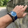 MYBANDZ Sportos szilikon óraszíj - sötét kék/ 22mm