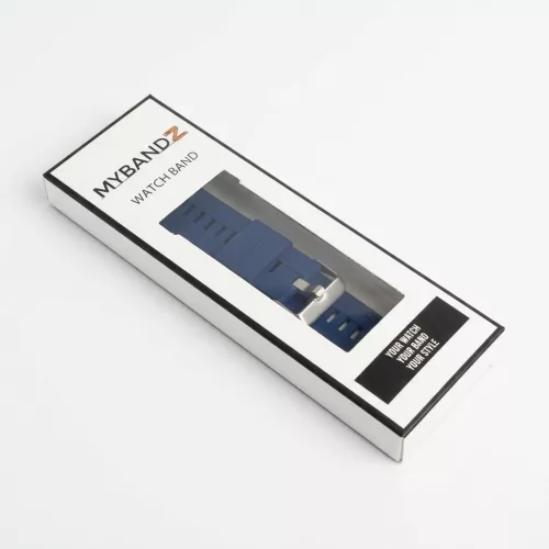 MYBANDZ Sportos szilikon óraszíj - sötét kék/ 22mm