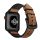 Apple Watch kívül bőr belül szilikon óraszíj /barna/ 42/44/45/49 mm