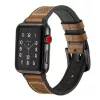Apple Watch kívül bőr belül szilikon óraszíj /barna/ 44/45/46/49 mm