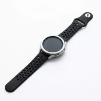 MYBANDZ Lélegző szilikon óraszíj- fekete/ 22mm
