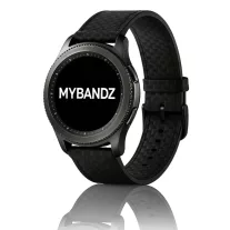 MYBANDZ Karbonszálas bőróraszíj / fekete / 22mm
