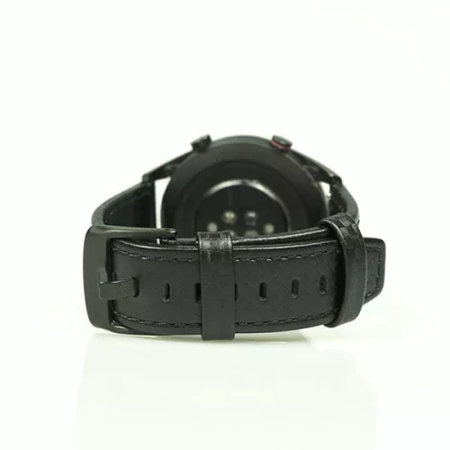 MYBANDZ Karbonszálas bőróraszíj / fekete / 22mm
