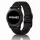 MYBANDZ Karbonszálas bőróraszíj / fekete - piros varrás / 22mm