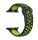 Apple Watch lélegző szilikon óraszíj /fekete-zöld/ 42/44/45/49 mm