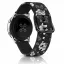 MYBANDZ Mintás szilikon óraszíj fém csattal /blackflower/ 20 mm