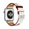 Apple Watch rally bőróraszíj /fehér-piros/ 42/44/45/49 mm