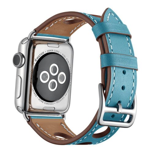 Apple Watch rally bőróraszíj /világos kék/ 42/44/45/49 mm