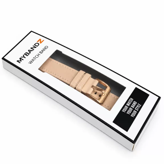 Apple Watch Verona bőróraszíj rosegold csattal /púder/ 44/45/46/49 mm