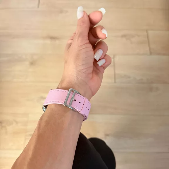 Apple Watch bőróraszíj /rózsaszín 44/45/46/49 mm