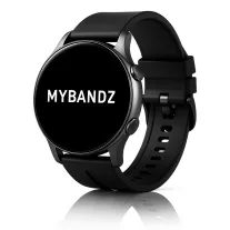 MYBANDZ Szilikon óraszíj fém csattal /fekete/ 22mm