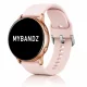 MYBANDZ Szilikon óraszíj ezüst csattal /púder/ 22mm