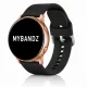 MYBANDZ Szilikon óraszíj ezüst csattal /fekete/ 22mm