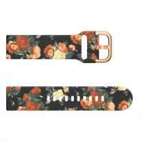  MYBANDZ Szilikon óraszíj rosegold csattal (virágmintás) / 22mm