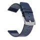 MYBANDZ Olasz prémium bőróraszíj - sötétkék ezüst csattal/ 22mm