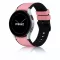 MYBANDZ Ívelt belül szilikon kívül bőr óraszíj Samsung Galaxy Watch 4-5-6-7 - /pink/ 20mm