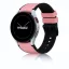 MYBANDZ Ívelt belül szilikon kívül bőr óraszíj Samsung Galaxy Watch 4-5-6-7 - /pink/ 20mm