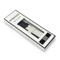   MYBANDZ Ívelt belül szilikon kívül bőr óraszíj Samsung Galaxy Watch 4-5-6-7- /fehér/ 20mm