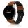 MYBANDZ Ívelt belül szilikon kívül bőr óraszíj Samsung Galaxy Watch 4-5-6-7 - /barna/ 20mm