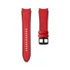 MYBANDZ Ívelt belül szilikon kívül bőr óraszíj Samsung Galaxy Watch 4-5-6-7 /piros/ 20mm