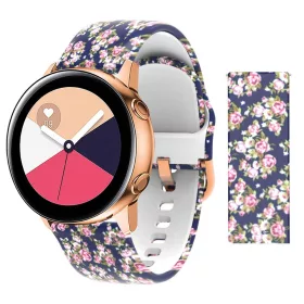   MYBANDZ Szilikon óraszíj rosegold csattal (virágmintás) / 20mm