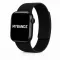 Apple Watch Litchi mágneses szilikon óraszíj /fekete/ 40/41 és 42mm