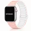 Apple Watch Loop mágneses szilikon óraszíj /rózsaszín-fehér/ 40/41 és 42mm