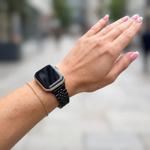 Apple Watch Jubilee láncszemes fém óraszíj /fekete/ 40/41 és 42mm