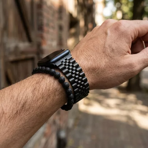Apple Watch Jubilee láncszemes fém óraszíj /fekete/ 40/41 és 42mm