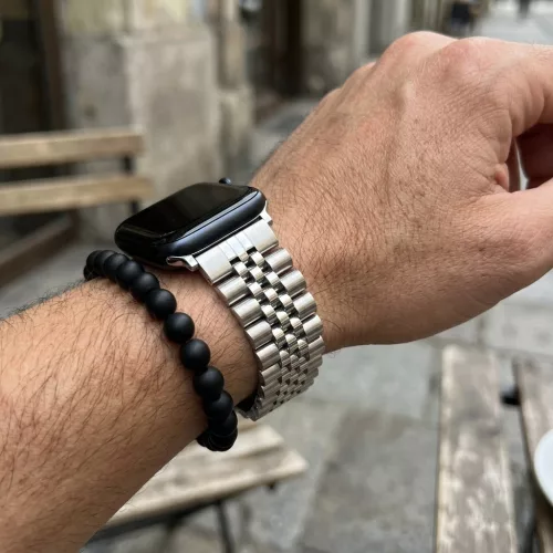 Apple Watch "Jubilee" láncszemes fém óraszíj /ezüst/ 40/41 és 42mm